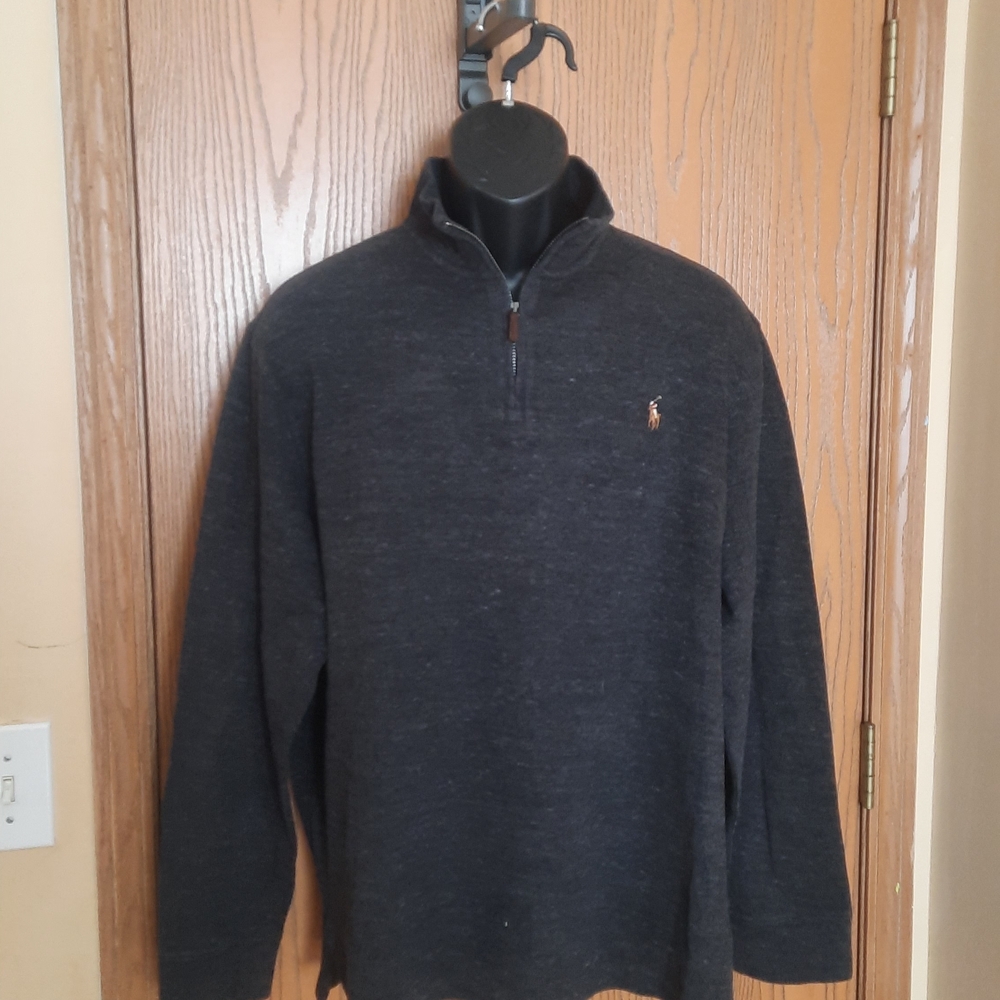 Polo Ralph Lauren Men's Black 1/4 Zip Sweater